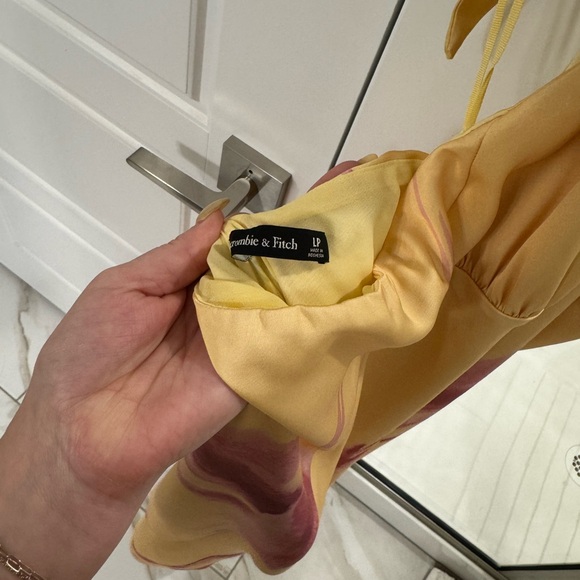 Abercrombie & Fitch Yellow and Pink Maxi Dress - Picture 3 of 3